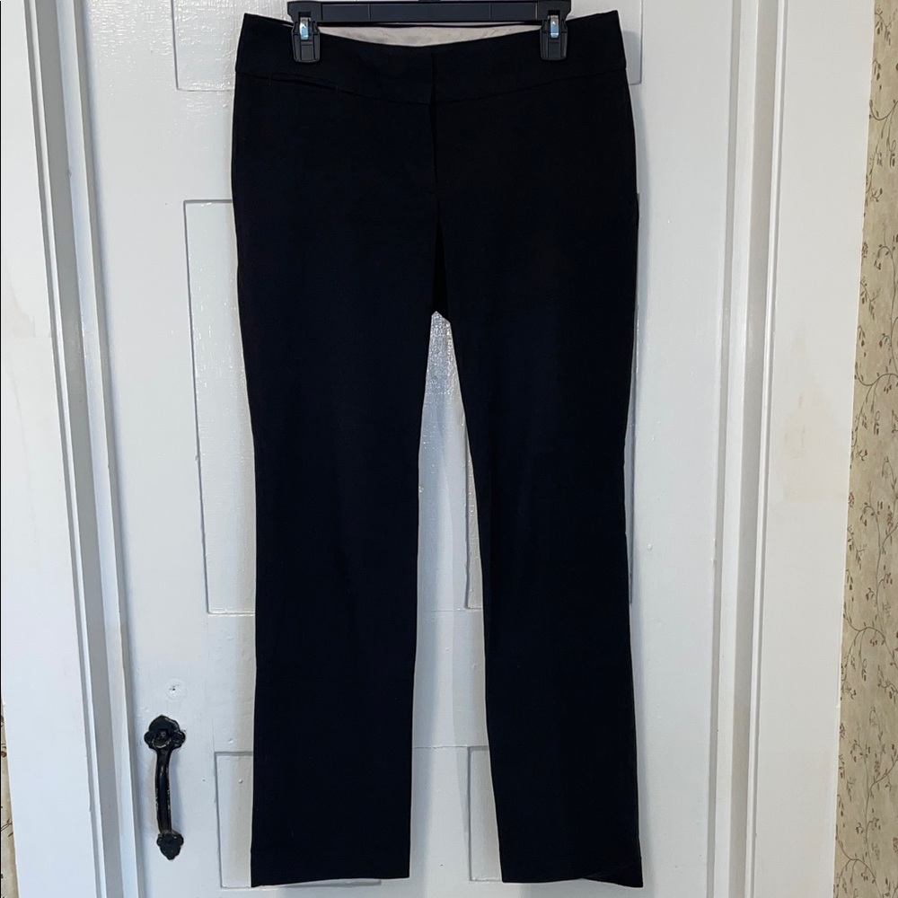 LOFT Black Straight-Leg Trousers